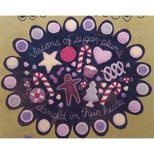 UNCUT Vintage Quilt Sewing Patterns, Visions of Sugar Plums Penny Rug Pins